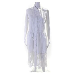 Sea New York White Button-Down Midi Dress – Size 8